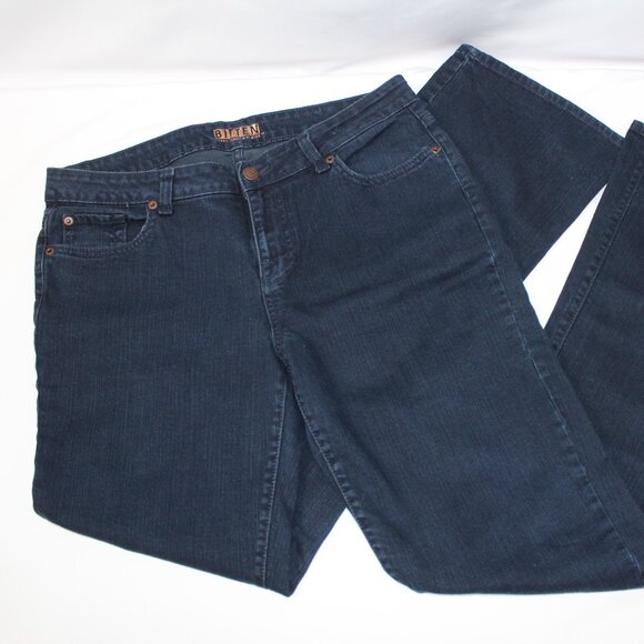 Bitten by Sarah Jessica Parker Vintage Dark Blue Jeans‎ Size 10 Long - Picture 1 of 6